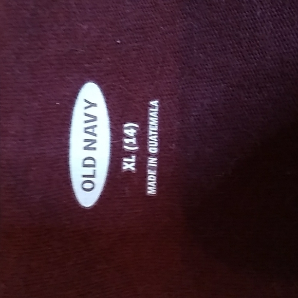 Old Navy, Girls Maroon XL, Short Sleeve Top - Picture 9 of 11